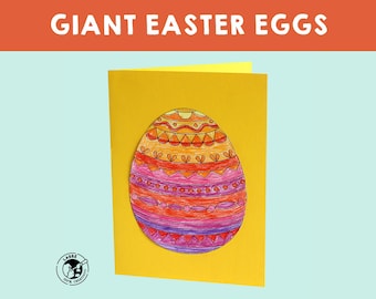 Giant Easter Egg Patterns: DIY Craft Activity (PDF Download)