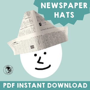 Chapéus de jornal faça você mesmo: 14 designs divertidos, atividades de artesanato para crianças (instruções passo a passo)