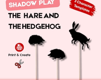 Shadow Play - The Hare and the Hedgehog | Fairy Tale Shadow Theater | Kids Storytelling Activity | Classroom Drama Craft Printable PDF