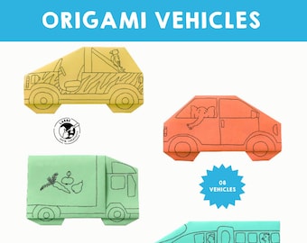 Origami Vehicles: DIY Paper Craft for Kids (PDF Pattern)