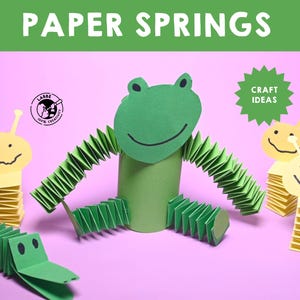 Idee di artigianato con molle di carta / Divertenti progetti di primavera di carta / Fai da te per bambini / Artigianato creativo di carta / Arte primaverile di carta / Attività di artigianato per bambini