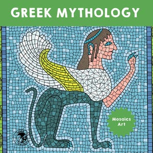 Mosaici Mitologia Greca / Modelli di Mosaico Stampabili / Artigianato Mosaico Fai da Te / Arte Mitologia Greca / Artigianato per Bambini / Attività Artigianale Storica