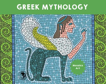 Greek Mythology Mosaic Templates: DIY Craft Activity (PDF Pattern)