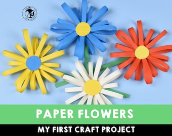 DIY Paper Flower Templates: Kids Craft Project (PDF Pattern)