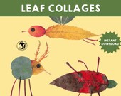 Leaf Collages | Autumn Nature Craft | DIY Leaf Art | Printable Fall Templates | Creative Kids Activity
