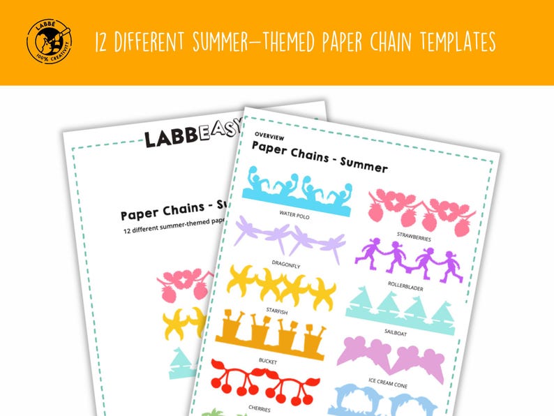 Paper Chain August Paper Chains - Summer | DIY Summer Craft | Fun Kids Activity ...