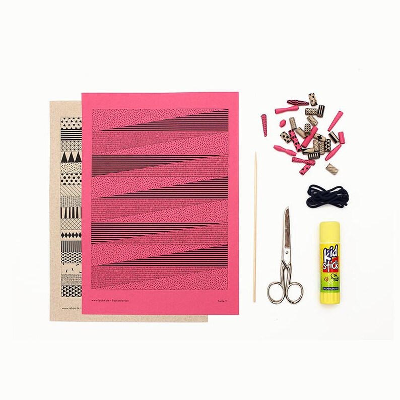 Patterned Craft Diy Patterned Paper Beads: DIY Jewelry Craft Templates (PDF Pattern) - Etsy