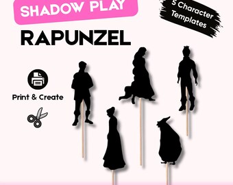 Shadow Play - Rapunzel | Fairy Tale Shadow Theater | Kids Storytelling Activity | Classroom Drama Craft | Printable Puppet Theater PDF