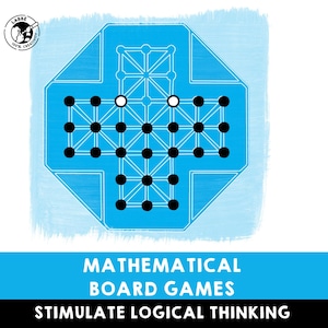 Jeux de société mathématiques | Jeux de stratégie et de logique | 44 plateaux de jeu internationaux | Activité d&#39;apprentissage à imprimer