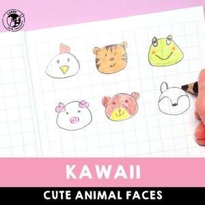 Guide till teckning av kawaii-djuransikten – Japansk estetik (PDF-mönster)
