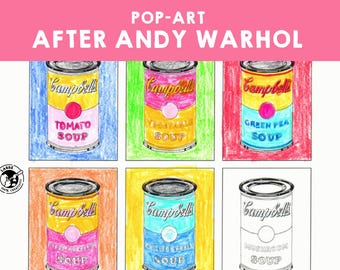 Andy Warhol Soup Cans Pop Art Templates: DIY Art for Kids (PDF Pattern)