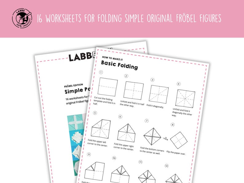 Fröbel Paper Folding Guide: Beginner DIY Paper Crafts (PDF Pattern) - Etsy