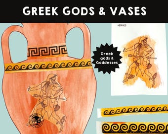 Arte de jarrones griegos: Dioses y mitología (Patrón PDF)