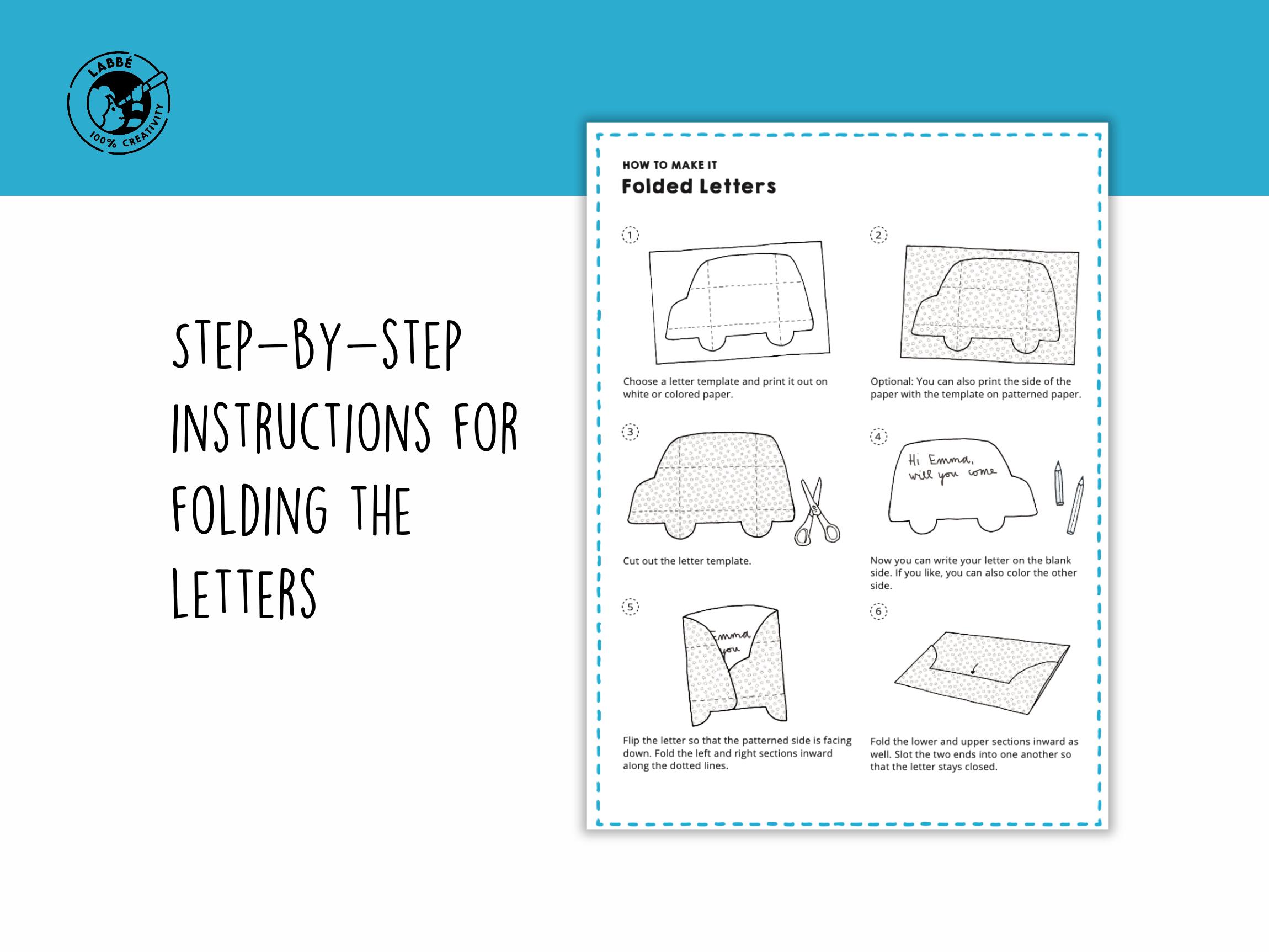 Letter Foldable Example Folded Letters | DIY Craft Project | Printable Templates | Letter ...