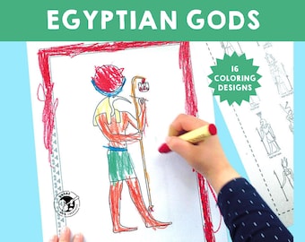 Egyptian Gods Coloring Book: Ancient Art Templates (PDF)