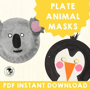 Dierenmaskers van papieren bordjes | Zelf knutselen voor kinderen | Instructies voor dierenmasker | Leuke maskers van papieren bordjes | Knutselgids | Afdrukbare maskerontwerpen