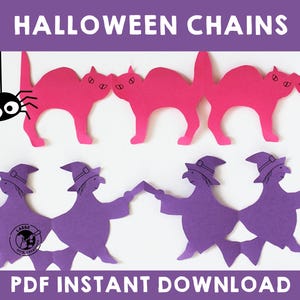 Halloween Paper Chains: Spooky DIY Craft Templates (PDF Pattern)