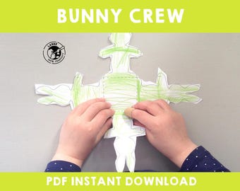 Bunny Crew: Szablony do rękodzieła w kształcie króliczka wielkanocnego (wzór PDF)