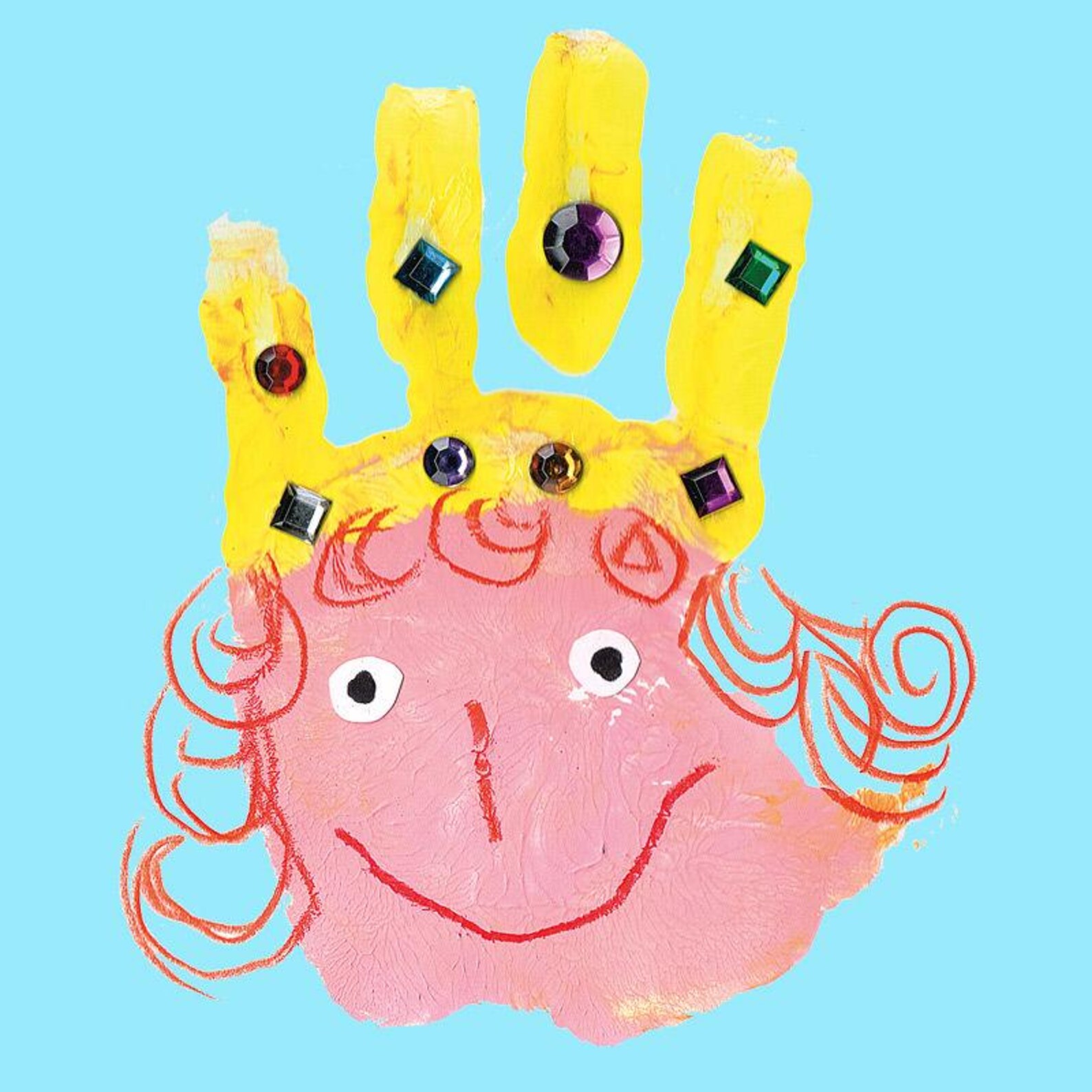 Handprint Art | Fun Fingerprint Characters | DIY Handprint Templates ...