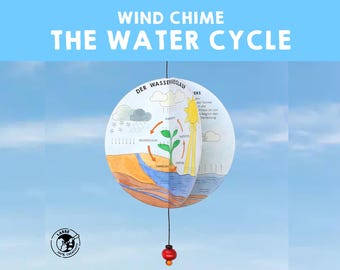 Water Cycle Wind Chime – Science STEM Craft, Classroom Project (PDF Pattern)