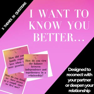 Question cards / Question cards for couple / Printable conversation cards / Gift for her / Gift for him / Questions for couples / Talk to me