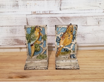 Wooden Decorative Parrot Design Painted Bookends Wooden Bookends