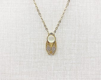 Gold kleine Zikade Anhänger Halskette, Gold Zikade Halskette, Zikade Schmuck, Zikade Charm Anhänger, Zikade Anhänger Halskette, Tierliebhaber