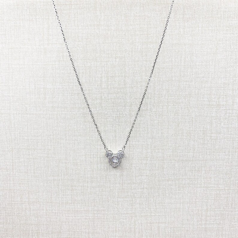 Mickey Mouse Anhänger Halskette, Goldene Mickey Mouse Halskette, Goldene Mickey Mouse Schmuck, Tier Charm Anhänger, Tierliebhaber Silber