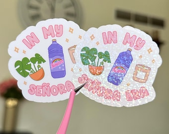 Pegatina "En mi época de señora", pegatina de latina, pegatina de mamá latina, frases divertidas en español, cosas de mamá, regalo para mamá, pegatina hispana linda