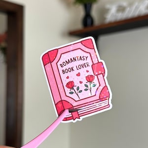 Romantasy Book Lover Sticker, Romantasy Book Club, Book Love, Romantasy Sticker, Romantasy Reader, Bookish Stickers, Romantasy Girly Sticker