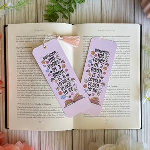 Between The Pages of a Book Bookmark, Laminated Bookmark, Book Lover, Book Accessories, Bookish Gifts, Gift for Book Reader, Bookworm Gift