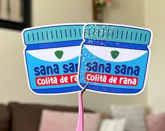 Sana Sana Colita De Rana Sticker, Latina Sticker, Mama Latina Sticker, Funny Spanish Quotes, Mama Stuff, Gift For Mom, Cute Hispanic Sticker