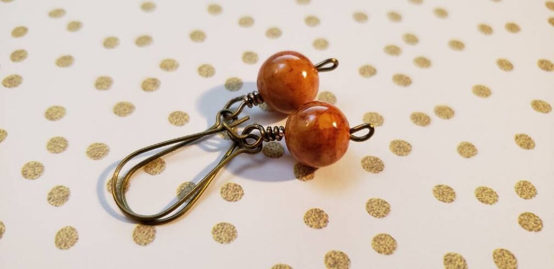 Riverstone Brown Ring - Jewelry Rings - Size 7.5 - Orange Ring - Brown ...