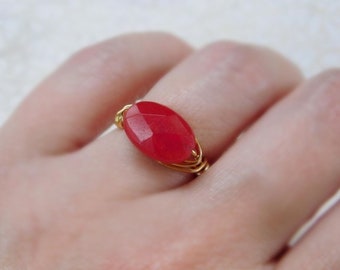 Carnelian Ring, Red Ring, Red Carnelian Oval Ring, Elegant Red Ring, Hot Red, Red Sexy Ring, Dark Red Jewelry Ring, Amillo Rojo. To Made