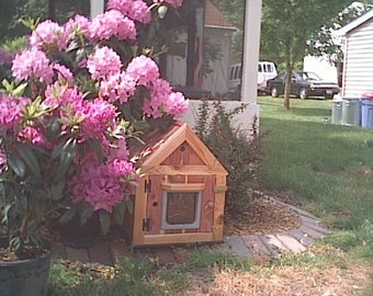 CUSTOM Outdoor Heated Cedar LUXURY Cat House, bed, shelter, bed, condo