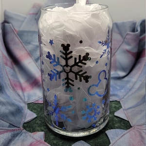 Disney Snowflake Libby Can Glass