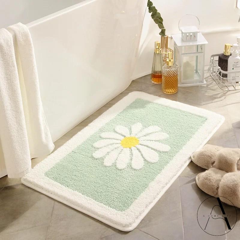 Tapis De Douche Antidérapant 48x48 Cm - Ventouses, Lavable Machine, Jaune Clair, PVC - 4
