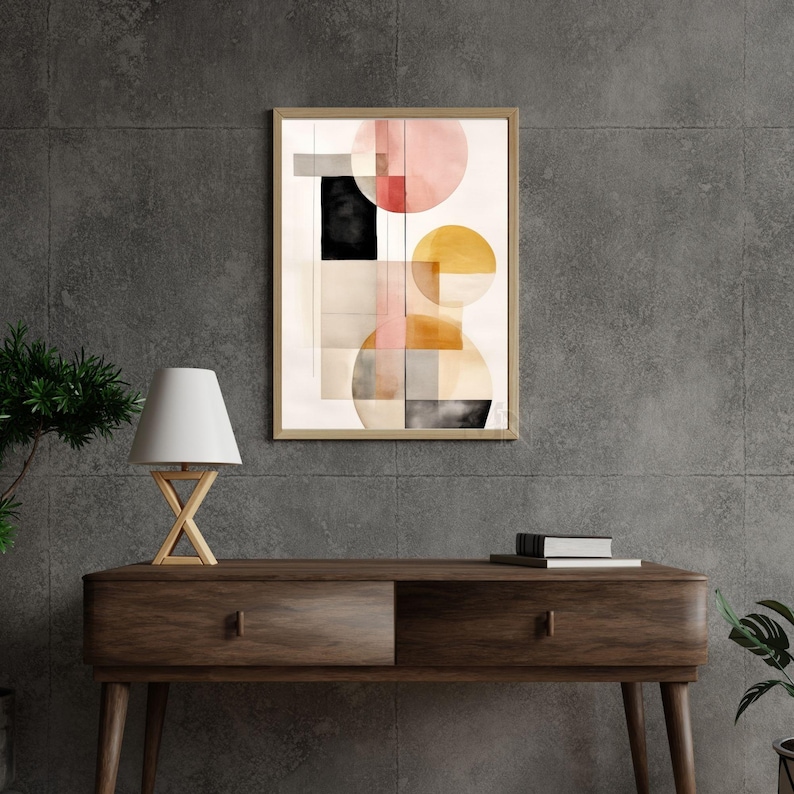 Abstract-painting-collage-shape Geometric Abstract Wall Art , Abstract ...