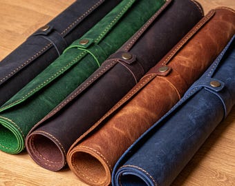 Personalized Full Grain Leather Desk Mat, Custom Size Large Desk Pad