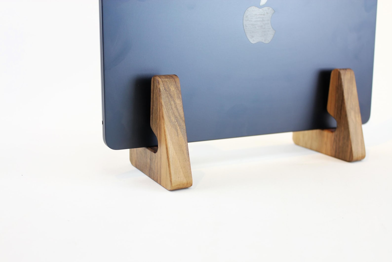 Handmade Wood Laptop Stand: Vertical Storage, Walnut or Oak - Etsy