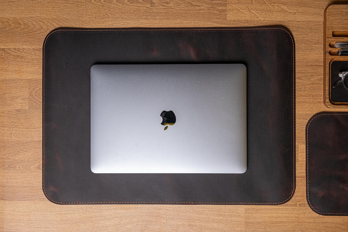 Personalized Leather Desk Mat: Custom Size Office Desk Pad - Etsy
