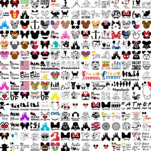 1700+ Minnie Mouse Svg, Mickey Mouse SVG Bundle, Mickey Mouse Png, Svg files for cricut, Silhouette, Mouse Vector, Cartoon Cliparts