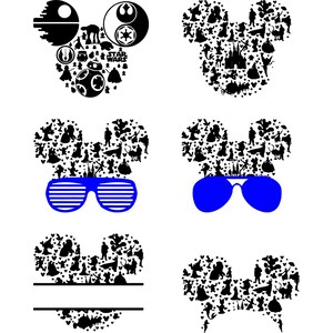Micky Maus Kopf SVG-Datei, sofortiger Download für DIY-Projekte, svg Micky Maus Silhouette Png, Zeichentrickfigur geschnitten Datei Dxf, Cricut
