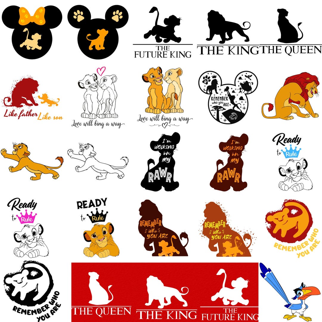 Paquete SVG de El Rey León, Cliparts SVG de El Rey León para ...