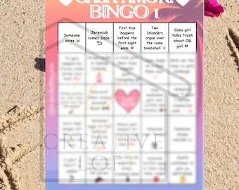 Casa Amor Chaos: Love Island USA Säsong 7 BINGO (3 spelplaner!) – Säsong 7 Titta på partyspel – Arbetsblad för direkt nedladdning