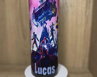 Borraccia personalizzata per gamer: bicchiere termico in acciaio inossidabile da 590 ml con coperchio a scomparsa.