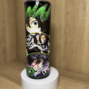 Demon Slayer Water Bottle 20 oz Tumbler, Anime Cup with Lid & Straw, Hashira Gift, Anime Merch for Fans