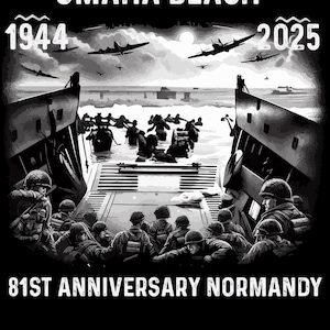 Omaha Beach D-Day 81 st Anniversary Honor History PNG SVG
