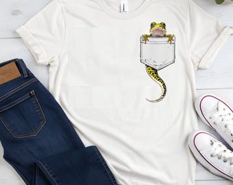Leopard Gecko Pocket Clipart – Funny Reptile SVG PNG Design