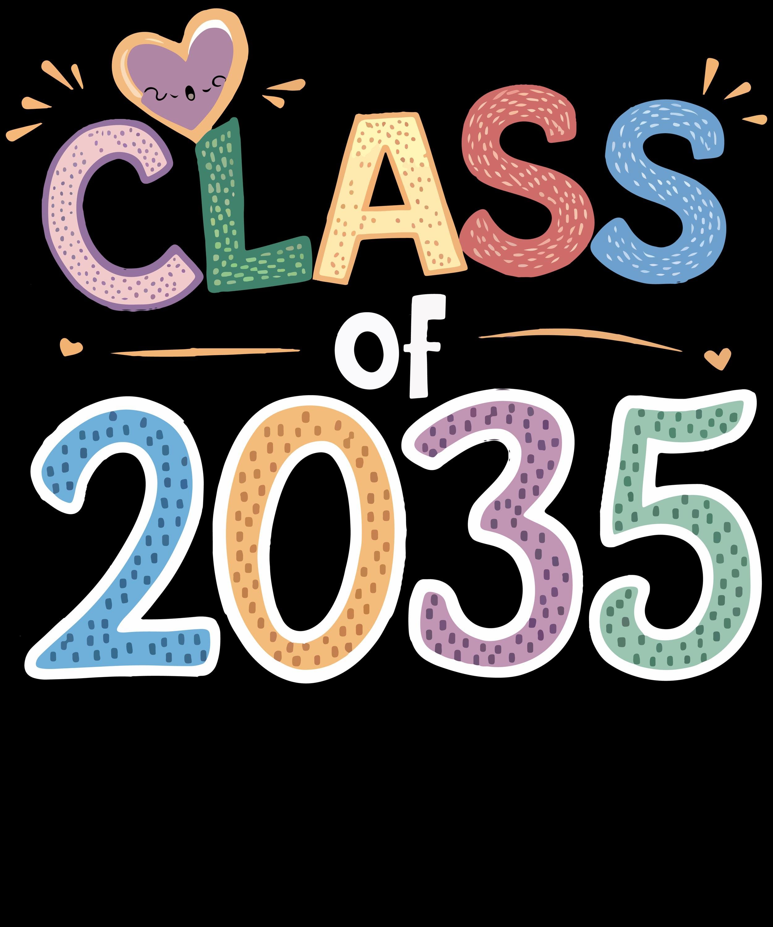 Class of 2035 PNG SVG – Graduation Shirt Design for Kids – Kindergarten ...